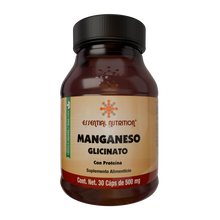 Cargar imagen en el visor de la galería, Manganeso Glicinato 30 Cápsulas Vegetales de 500 mg
