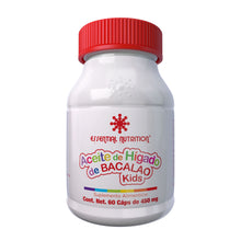 Cargar imagen en el visor de la galería, Aceite de Hígado de Bacalao para Niños 60 cápsulas 450 mg

