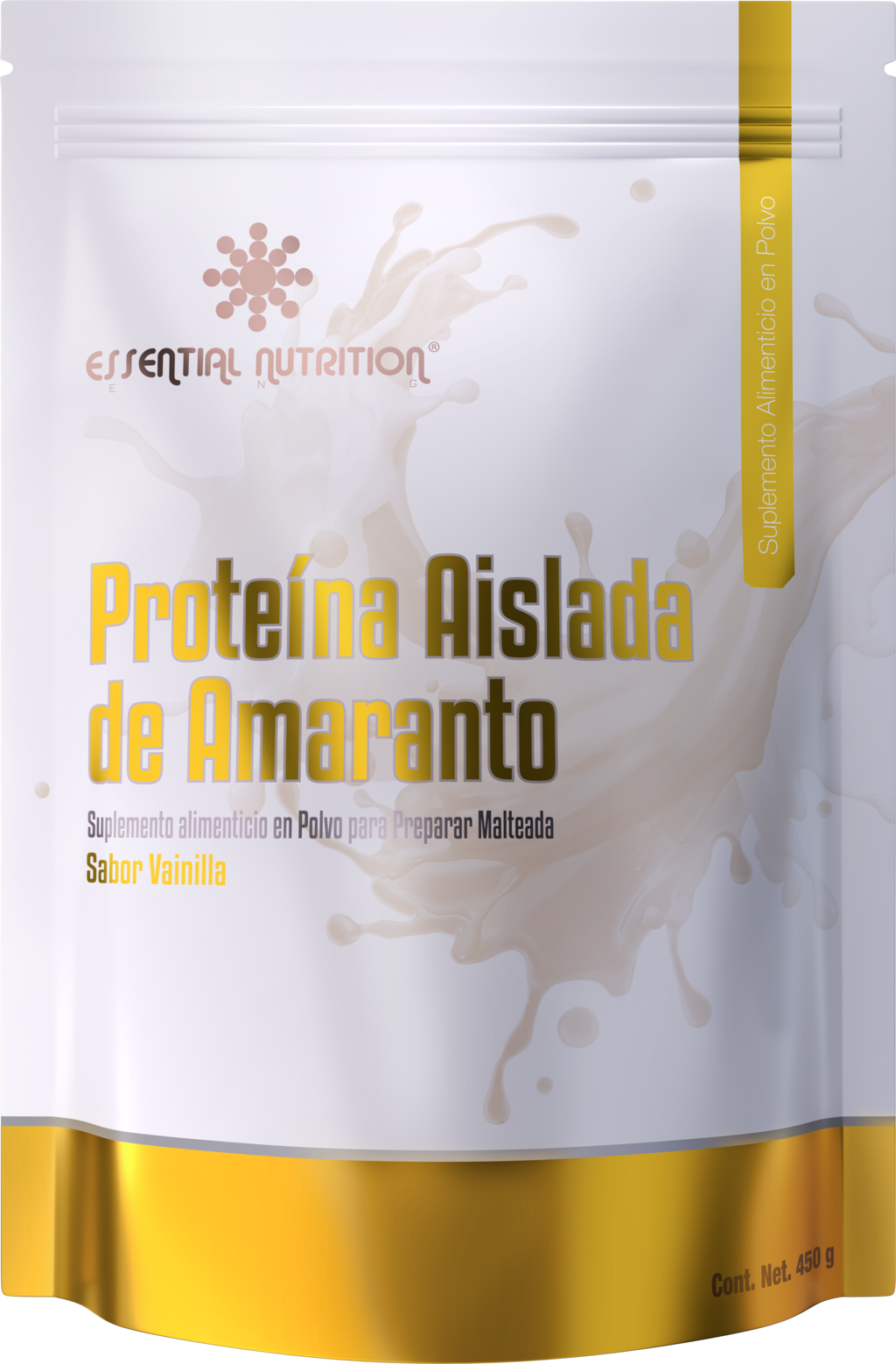 Proteína Aislada de Amaranto, Sabor Vainilla, 450 g