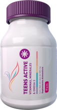 Cargar imagen en el visor de la galería, Teens Active Vitaminas, Minerales &amp; Omega 3 60 cápsulas de 500 mg
