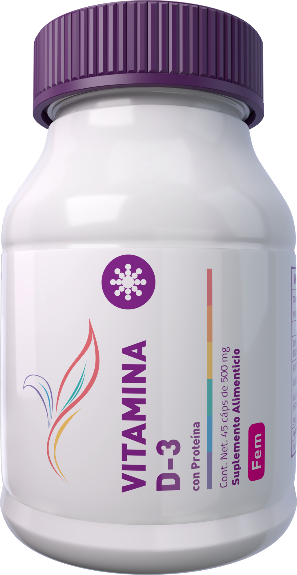 Vitamina D3 45 cápsulas de 500 mg