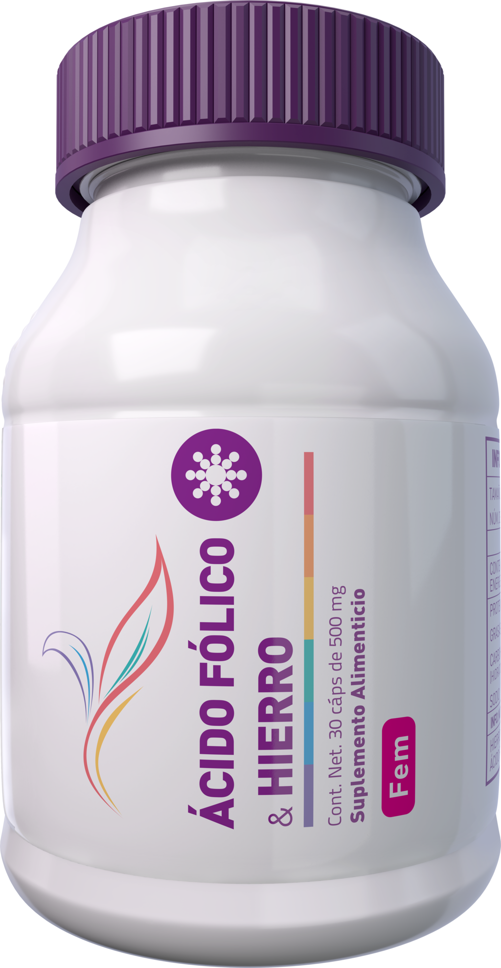 Ácido Fólico & Hierro 30 cápsulas de 500 mg