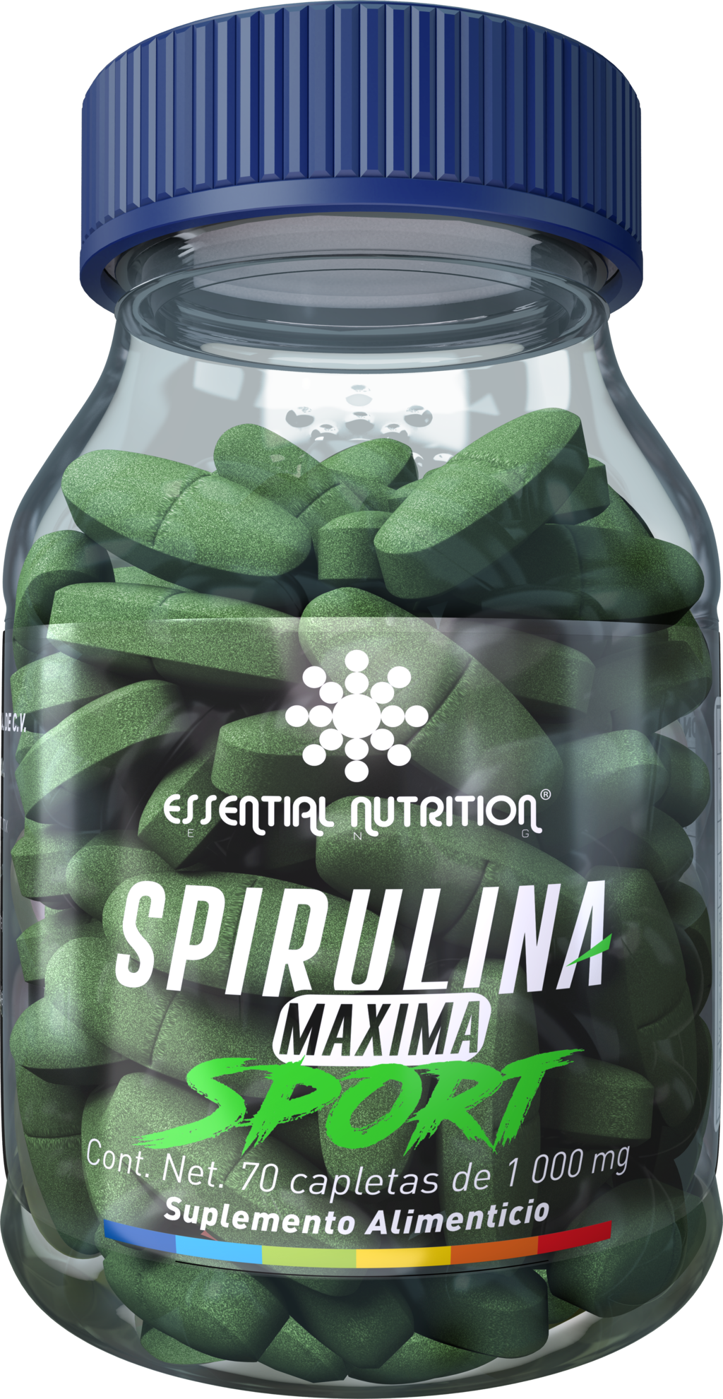 Alga Spirulina Máxima 70 capletas de 1000 mg