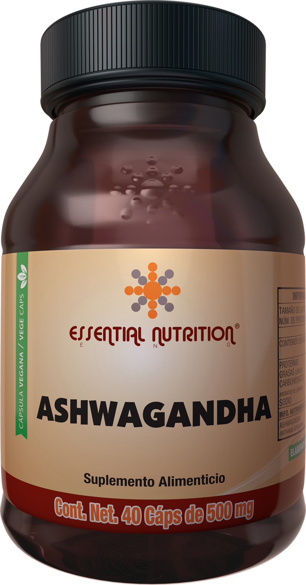 Ashwagandha 40 Cápsulas Veganas de 500 mg