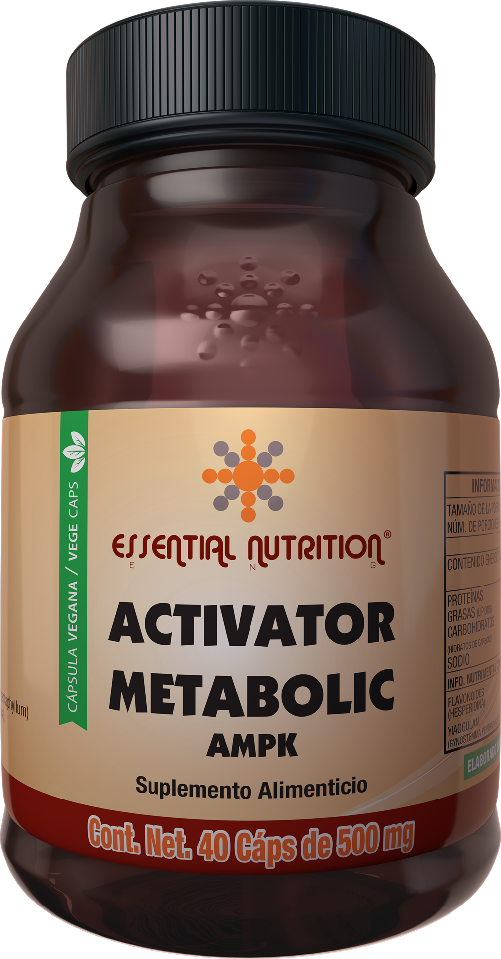 Activator Metabolic AMPK 40 Cápsulas Veganas de 500 mg Flavonoides- Yiaogulan