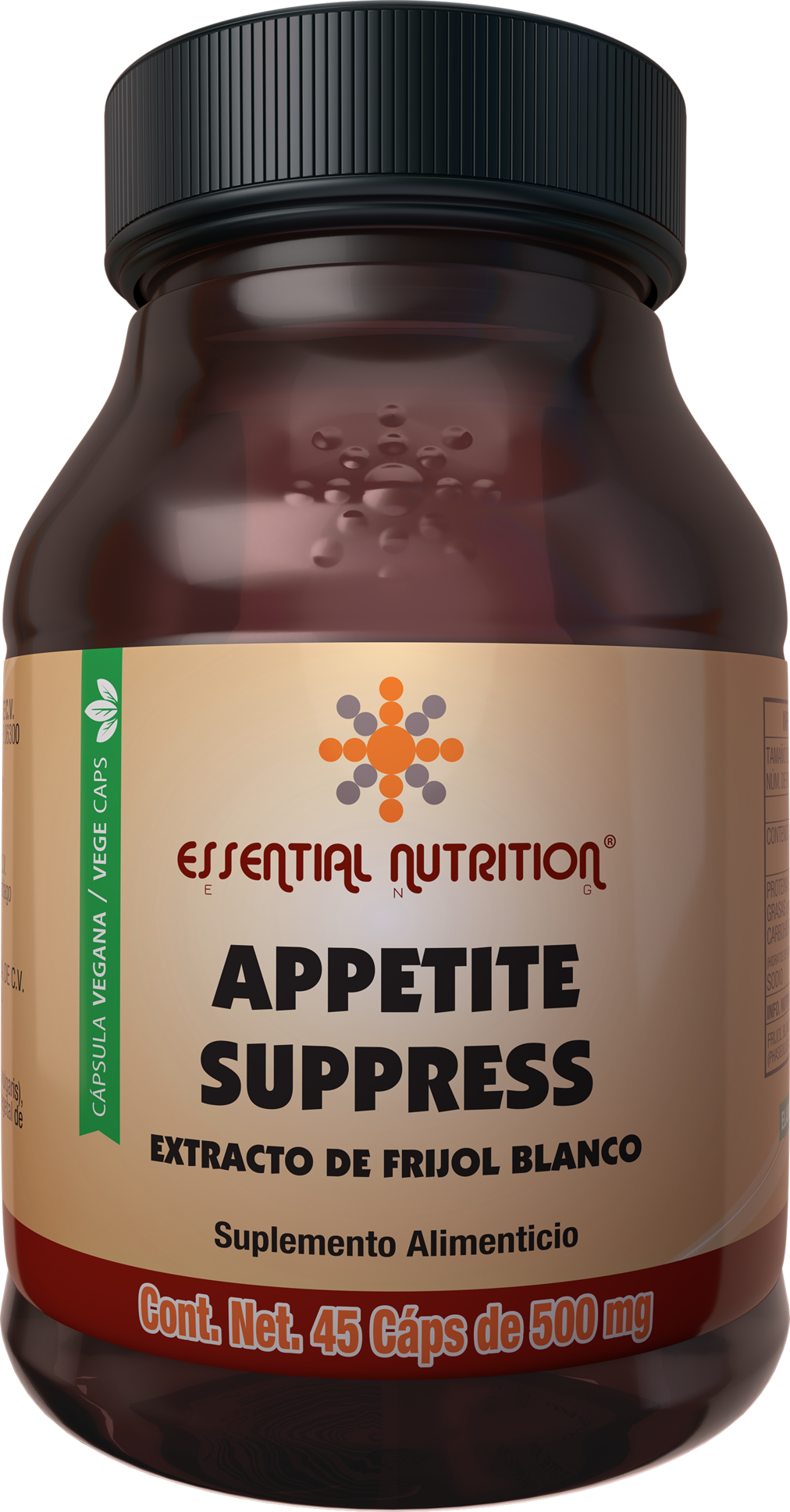 Appetite Supress Extracto de frijol blanco 45 Cápsulas Veganas de 500 mg