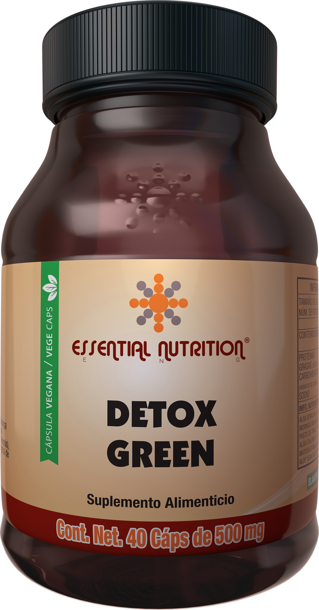 Detox Green Complex 40 Cápsulas Veganas de 500 mg