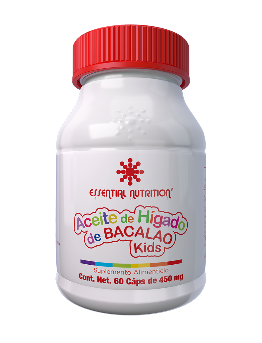 Aceite de Hígado de Bacalao para Niños 60 cápsulas 450 mg