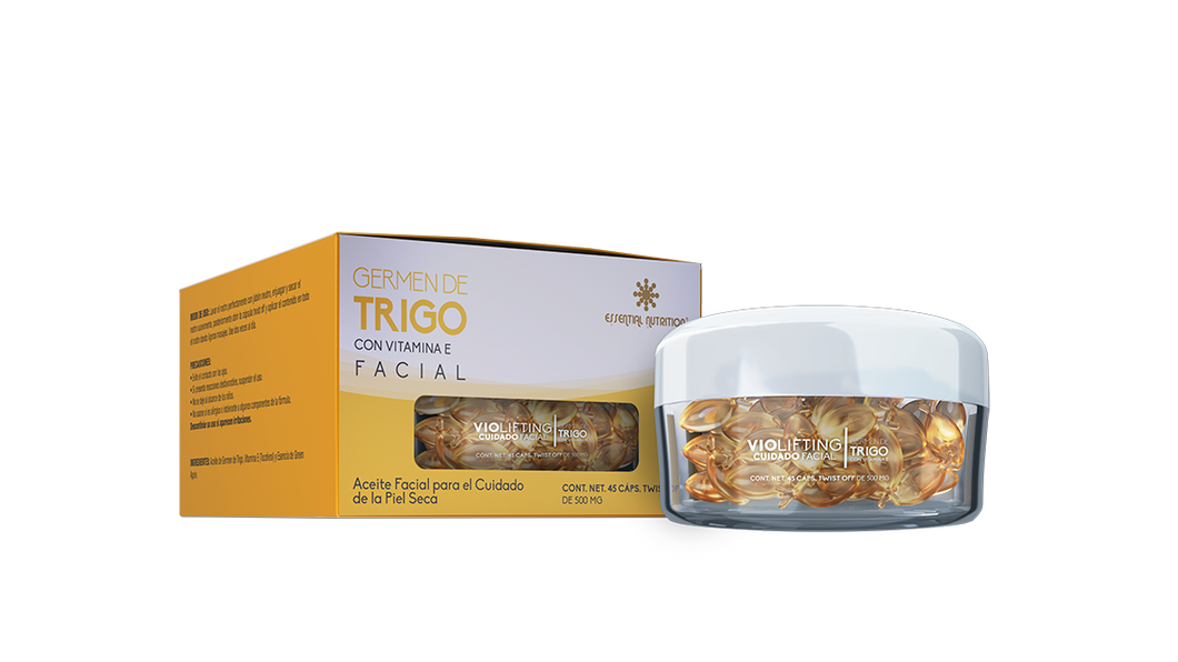 Aceite de Germen de Trigo con Vitamina E Facial VIO 45 cápsulas de 500