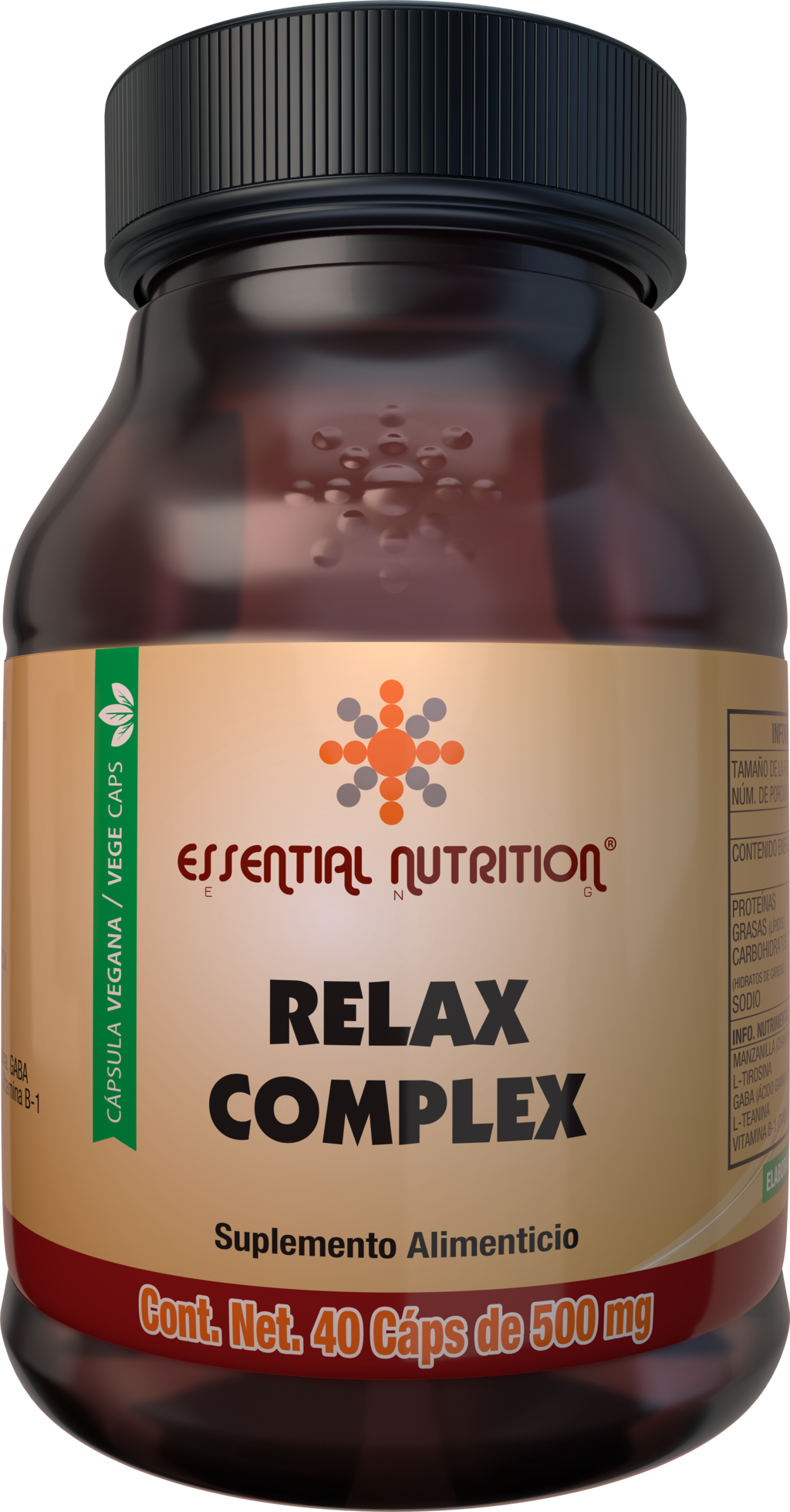 Relax Complex 40 Cápsulas Veganas de 500 mg
