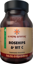 Cargar imagen en el visor de la galería, Rosehips y Vitamina C Cápsulas Veganas 40 cáps. de 500 mg
