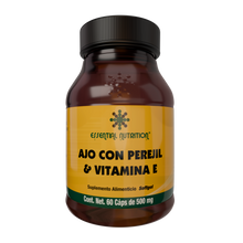 Cargar imagen en el visor de la galería, Garlic y Vitamina E (Ajo y Perejil con Vitamina E) 60 Cápsulas de 500 mg
