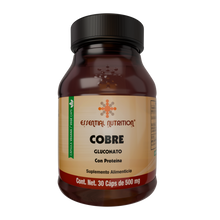 Cargar imagen en el visor de la galería, Cobre Gluconato 30 Cápsulas veganas de 500 mg
