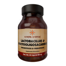 Cargar imagen en el visor de la galería, Lactobacillus y FOS 60 Cápsulas de 500 mg
