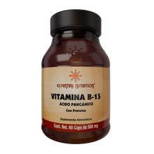 Cargar imagen en el visor de la galería, Vitamina B-15 Ácido Pangámico 60 Cápsulas de 500 mg
