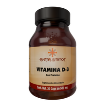 Cargar imagen en el visor de la galería, Vitamina D-3 30 Cápsulas de 500 mg

