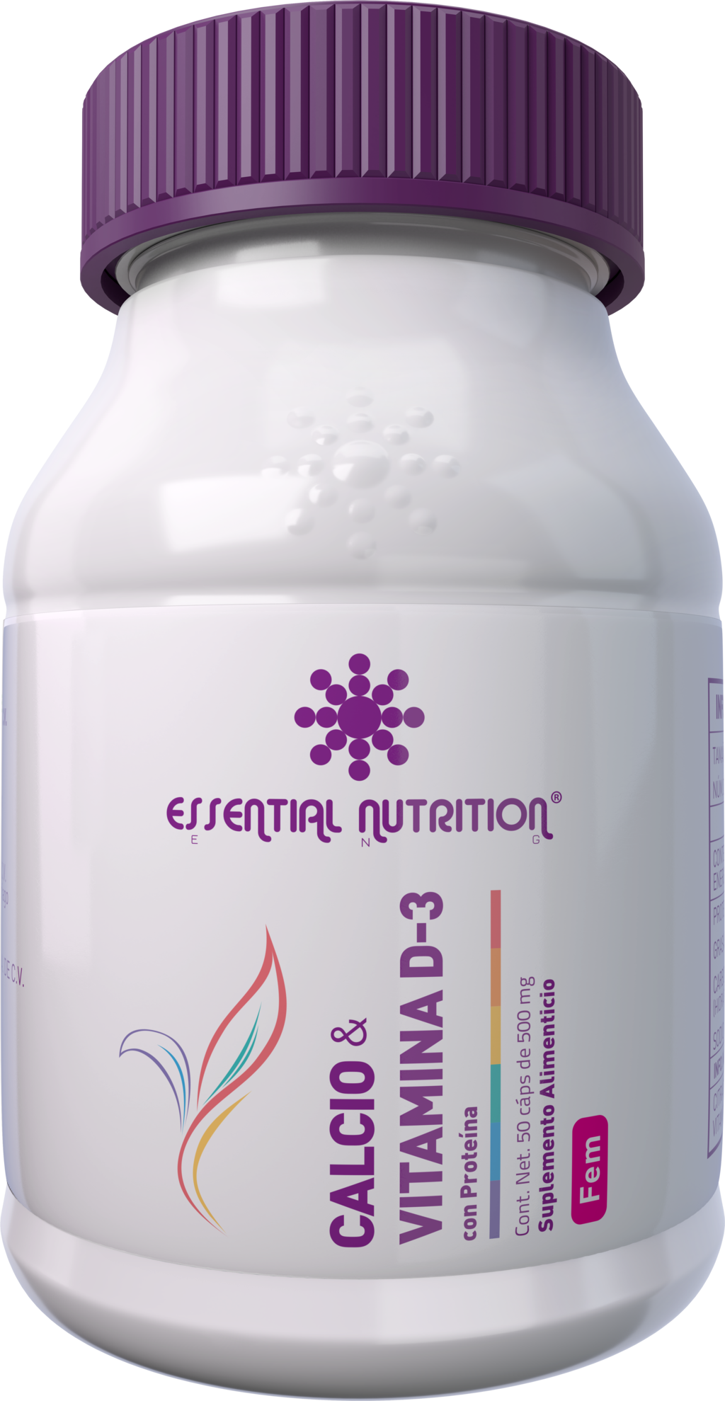 Calcio & Vitamina D3 50 cápsulas de 500 mg