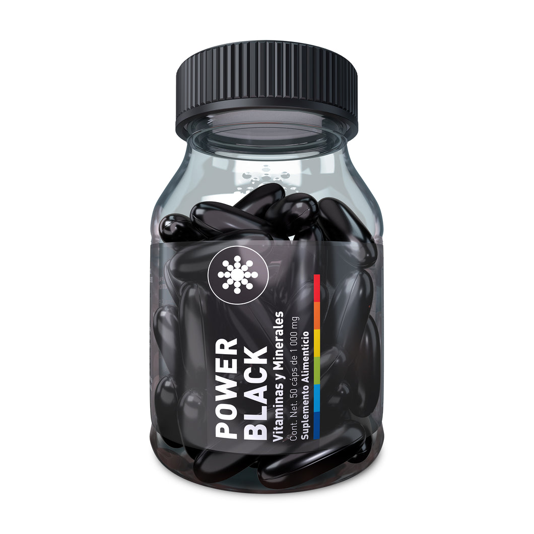 Power Black Vitaminas y Minerales con Lecitina 50 cápsulas de 1000 mg